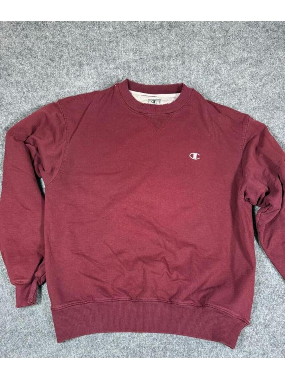 Champion Maroon Crewneck Sweatshirt Medium - Great Patina